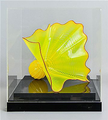 Yellow Persian Glass Sculpture