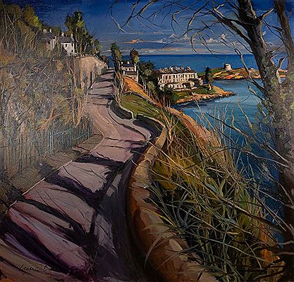 DALKEY ISLAND AND SORRENTO TERRACE FROM VICO ROAD, COUNTY DUBLIN