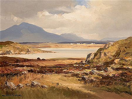 MOUNTAINS AND LAKE, WEST OF IRELAND