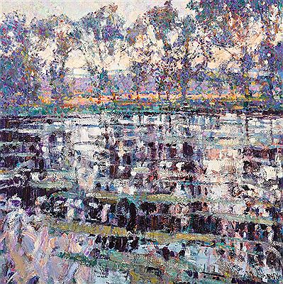 RIVER BLACKWATER, OCTOBER EVENING, NEAR BALLYDUFF, COUNTY WATERFORD, 1991