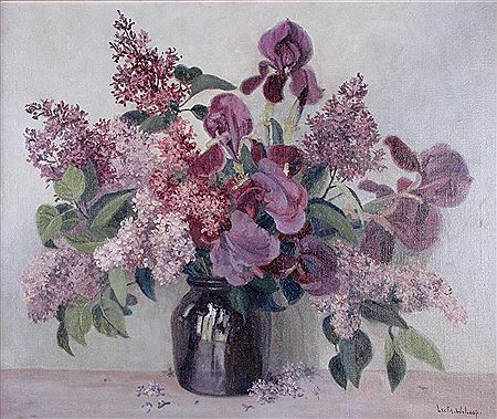 "Lilacs in Vase"
