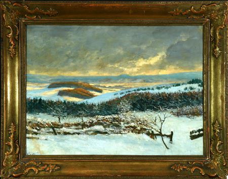 "Winter landscape in the evening light"