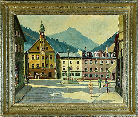 "Immenstadt - Marienplatz" by Fritz Schwaiger - Auction record, sale price, and art valuation. Compare with similar artists and explore comparable artworks.