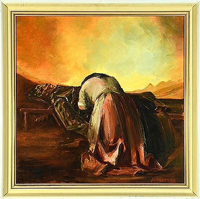 Abendlandschaft mit kniender Bäuerin by Joseph Hengge - Auction record, sale price, and art valuation. Compare with similar artists and explore comparable artworks.