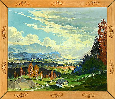 Weite Herbstlandschaft by Karl Mayr - Auction record, sale price, and art valuation. Compare with similar artists and explore comparable artworks.