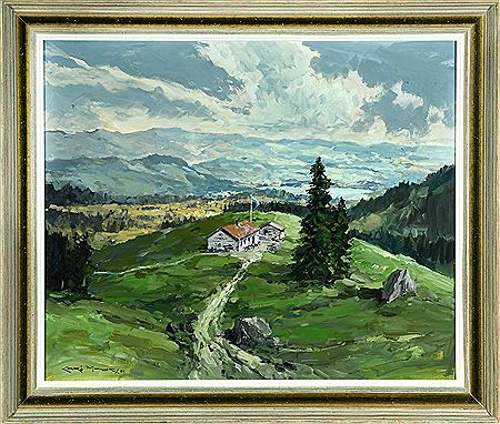 Grüntenhütte by Karl Mayr - Auction record, sale price, and art valuation. Compare with similar artists and explore comparable artworks.