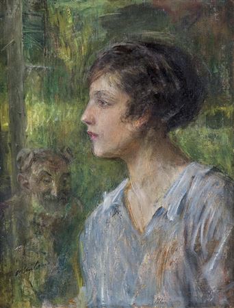 PORTRAIT OF A WOMAN WITH A FAUNA