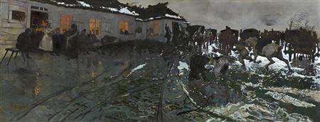 IN FRONT OF THE INN, 1877