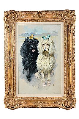 "TWO STANDARD POODLES"