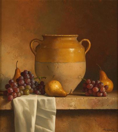 STILL LIFE WITH URN & FRUIT