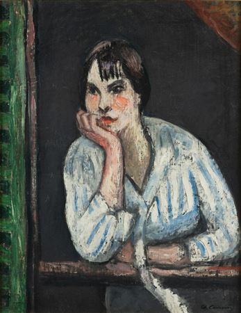 JEUNE FILLE A LA FENETRE