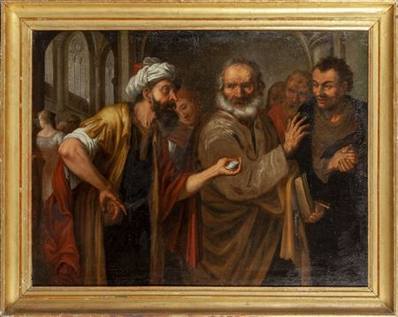 The Pharisees ask Peter for the tribute