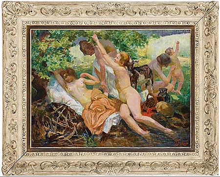 Young girls by Frantisek Jakub - Auction record, sale price, and art valuation. Compare with similar artists and explore comparable artworks.