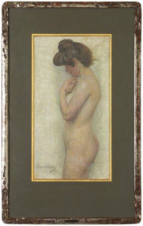 Nude girl with bun