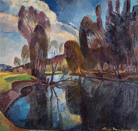 River landscape near Zsögöd, 1932 (?)