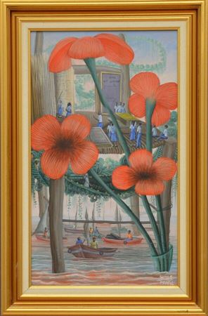Sur pilotis by Jonas Profil - Auction record, sale price, and art valuation. Compare with similar artists and explore comparable artworks.