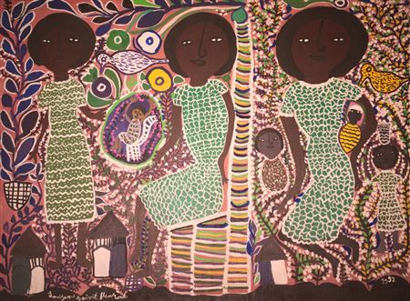 Sample artwork by Louisiane Saint Fleurant (1924 - 2005), known for naive, folk art painting - View similar artists and auction records