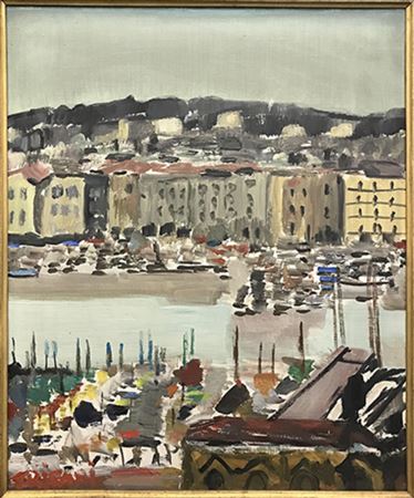 View of the port by Jules Tristani - Auction record, sale price, and art valuation. Compare with similar artists and explore comparable artworks.