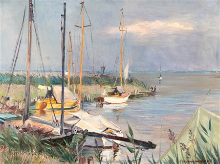 Boddenhafen by Elsa Sturm-Lindner - Auction record, sale price, and art valuation. Compare with similar artists and explore comparable artworks.