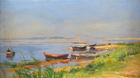 Small harbor, Hiddensee by Clara Arnheim - Auction record, sale price, and art valuation. Compare with similar artists and explore comparable artworks.