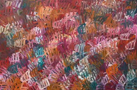"Awelye" by Emily Pwerle - Auction record, sale price, and art valuation. Compare with similar artists and explore comparable artworks.