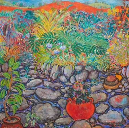 Stone path through the garden