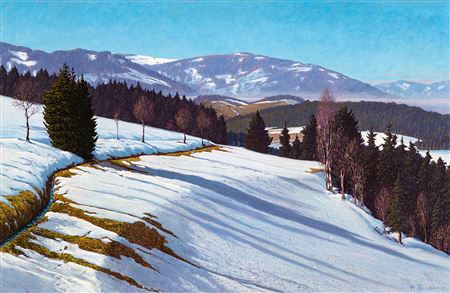 Sample artwork by Hermann Dischler (1866 - 1935), known for land-and cityscape painting, landmarks - View similar artists and auction records
