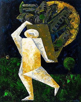 The Man and the Town in the Moon Light by Lucian George Pais - Auction record, sale price, and art valuation. Compare with similar artists and explore comparable artworks.