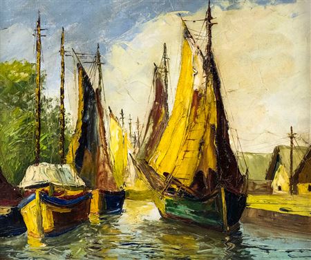 Vail Boats by Rudolph Negely - Auction record, sale price, and art valuation. Compare with similar artists and explore comparable artworks.