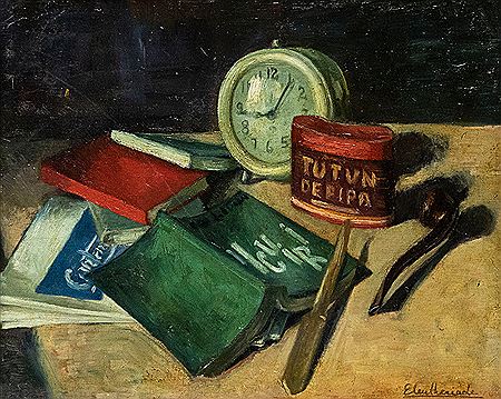 ”Natura statica cu carte, ceas ?i pipa” by Micaela Eleutheriade - Auction record, sale price, and art valuation. Compare with similar artists and explore comparable artworks.