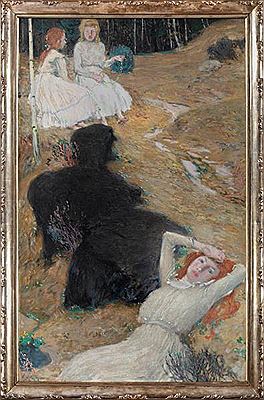Sample artwork by Jan Preisler (1872 - 1918), known for figure in landscape painting - View similar artists and auction records