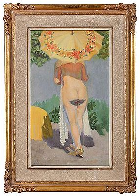 Nude with a Parasol by Max Svabinsky - Auction record, sale price, and art valuation. Compare with similar artists and explore comparable artworks.