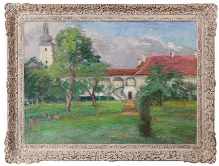 Castle in Nove Dvory by Milos Jiranek - Auction record, sale price, and art valuation. Compare with similar artists and explore comparable artworks.
