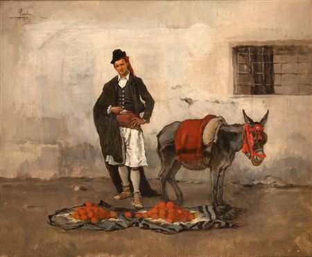 Sample artwork by Eduardo Rosales Gallina (1836 - 1873), known for academicist aesthetic, historicist monumentality, international academicism, portraits, religious painting, painting of popular types - View similar artists and auction records