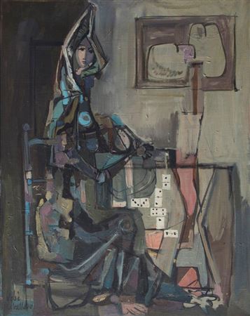 Mujer jugando al Dominó