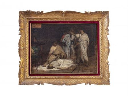 Boceto para la muerte de Lucrecia by Eduardo Rosales Gallina - Auction record, sale price, and art valuation. Compare with similar artists and explore comparable artworks.