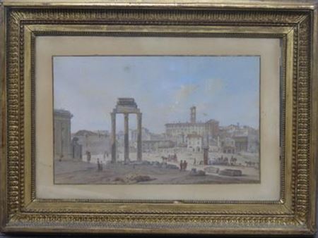 Vue du Forum à Rome.