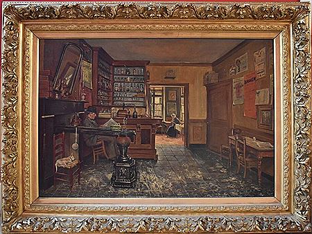 Lively interior of an Estaminet