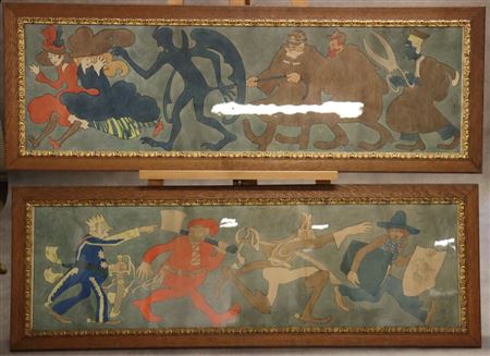 Sample artwork by Auguste Jean B Roubille (1872 - 1955), known for caricatures, paintings, drawings, and decorations - View similar artists and auction records