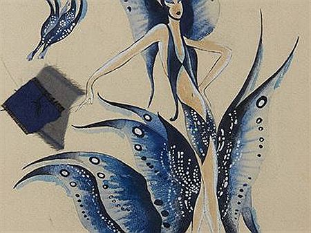 Femme papillon, projet de costume