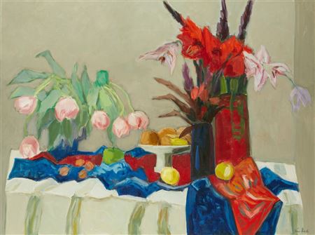 Pink Tulips and Amaryllis