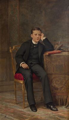 "Retrato de joven sentado" by Luis Taberner y Montalvo - Auction record, sale price, and art valuation. Compare with similar artists and explore comparable artworks.