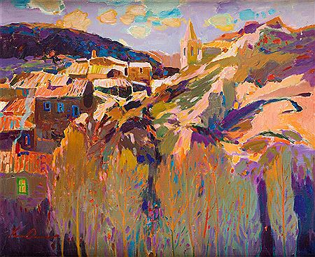 Sample artwork by Lluis Amer (Born 1943), known for fauve townscape, figure, interiors and marine painting - View similar artists and auction records
