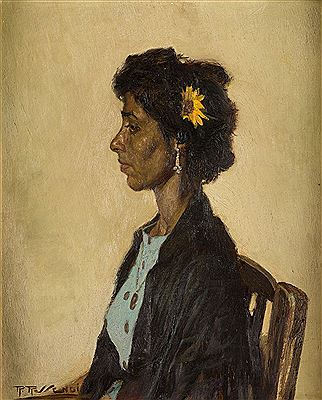 Gypsy in profile by Baldomero Romero Ressendi - Auction record, sale price, and art valuation. Compare with similar artists and explore comparable artworks.