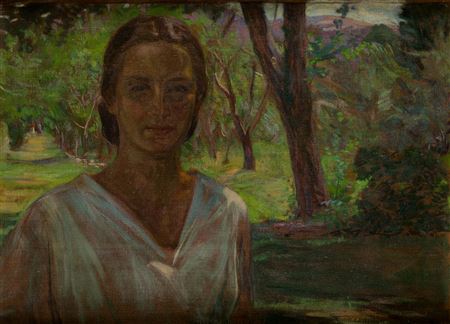 Woman in landscape