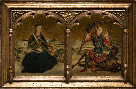 The Magdalene and the Holy Angel Custorius / "Saint Lucy and Saint Michael the Archangel".