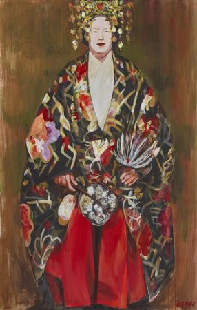 Personnage en tenue de dignitaire japonais