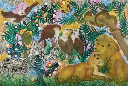 Simba (The lion in Swahili) by Pili Pili Munlongoyi - Auction record, sale price, and art valuation. Compare with similar artists and explore comparable artworks.