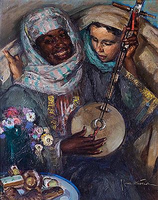 Musiciennes au Guembri, 1966 by Jose Herrerilla Cruz Herrera - Auction record, sale price, and art valuation. Compare with similar artists and explore comparable artworks.