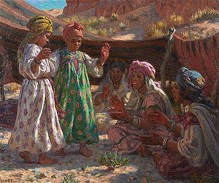 Sample artwork by Alphonse Etienne Dinet (1861 - 1929), known for orientalist and algerian scene painting - View similar artists and auction records